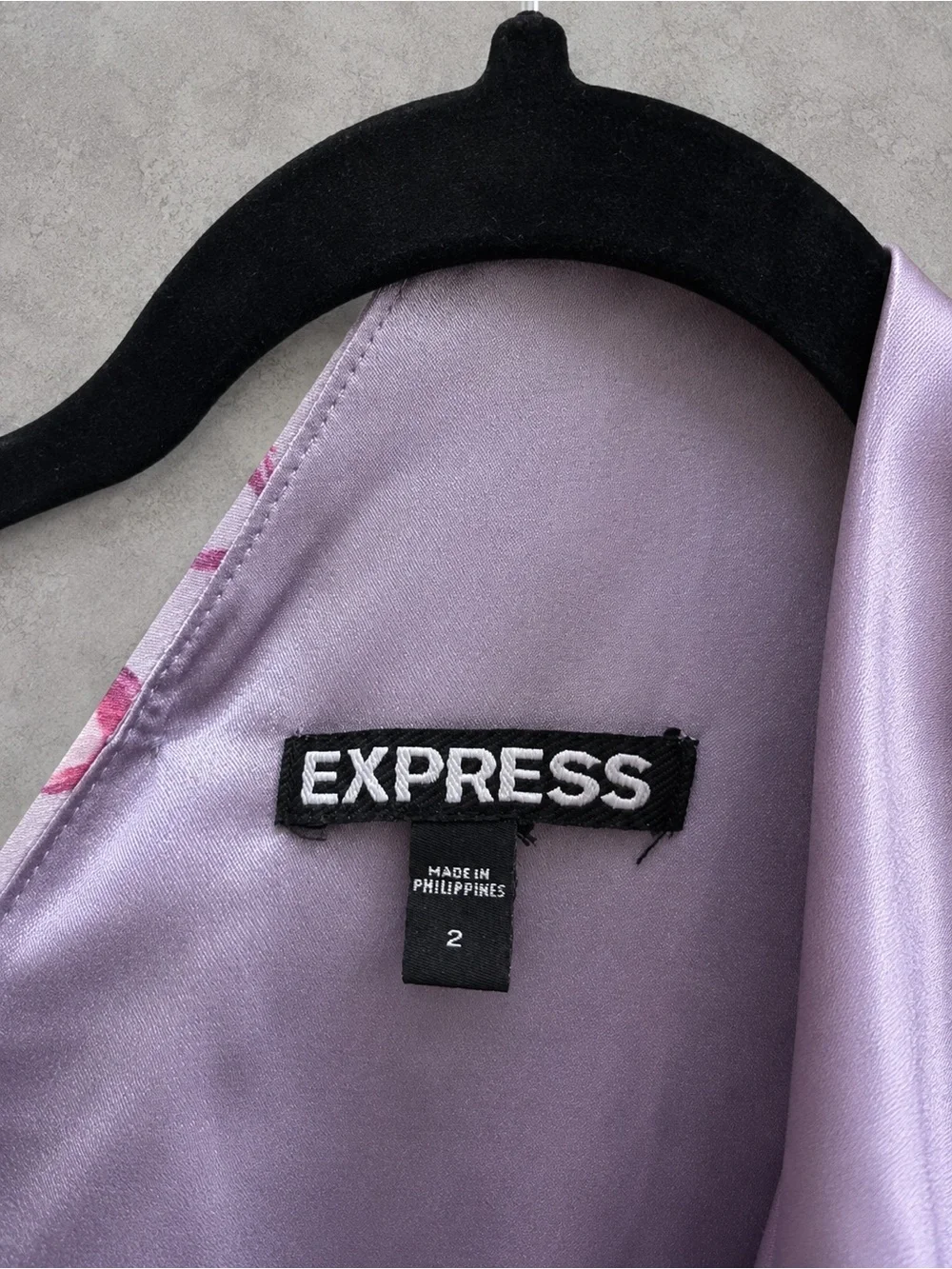 Express Floral Mini Dress in Pink and Lavender